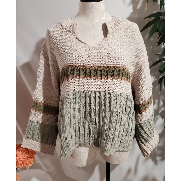 POL Sweaters - POL Sweater Womens Chunky Knit Boxy Oversized Crop Sweater Size M/L Soft Comfy